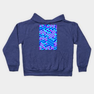 Abstract 3D Maze Kids Hoodie